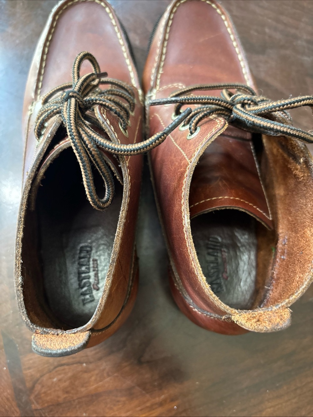 Eastland Women’s Chestnut Brown Leather Chukka Boots - Picture 3 of 7
